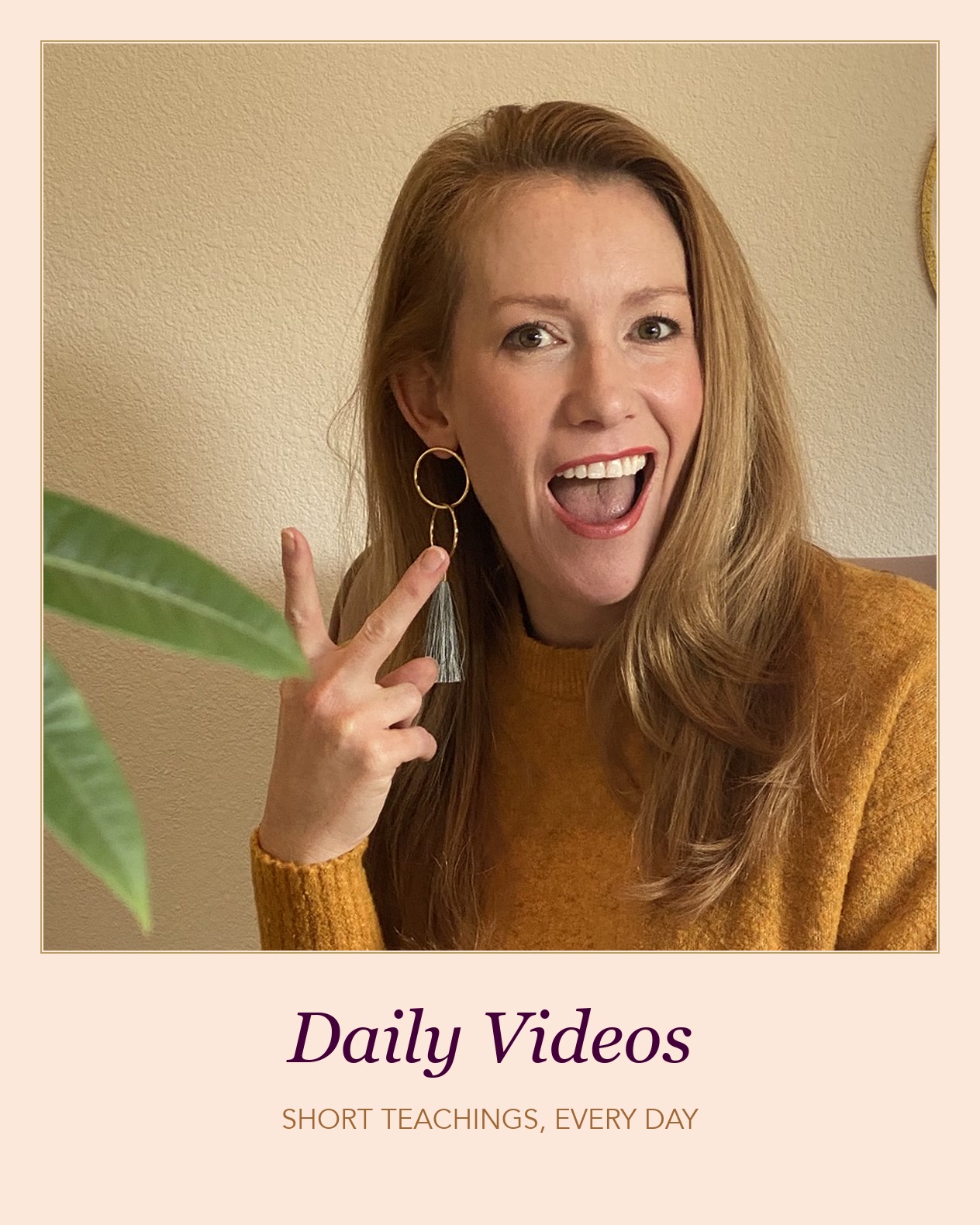 Daily Videos: Tamara Rose laughing on camera at her desk; short teachings, every day
